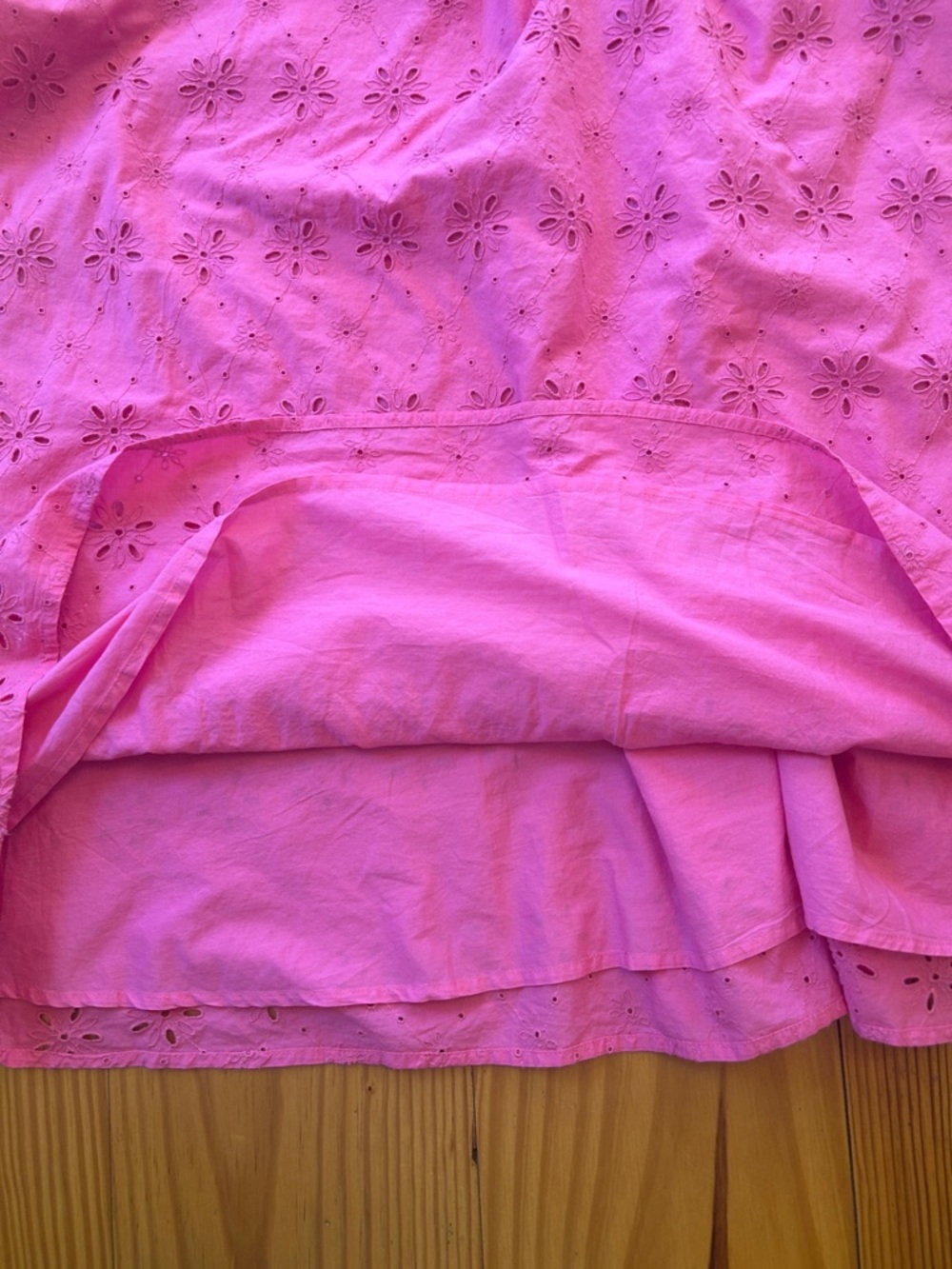 Vineyard Vines Pink Eyelet Tie-Shoulder Midi Dress - Picture 4 of 6